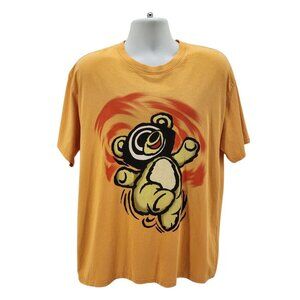 NWOT Insomniac Mens Shirt Large Shuffling Bear Yellow Short Sleeve Graphic Tee